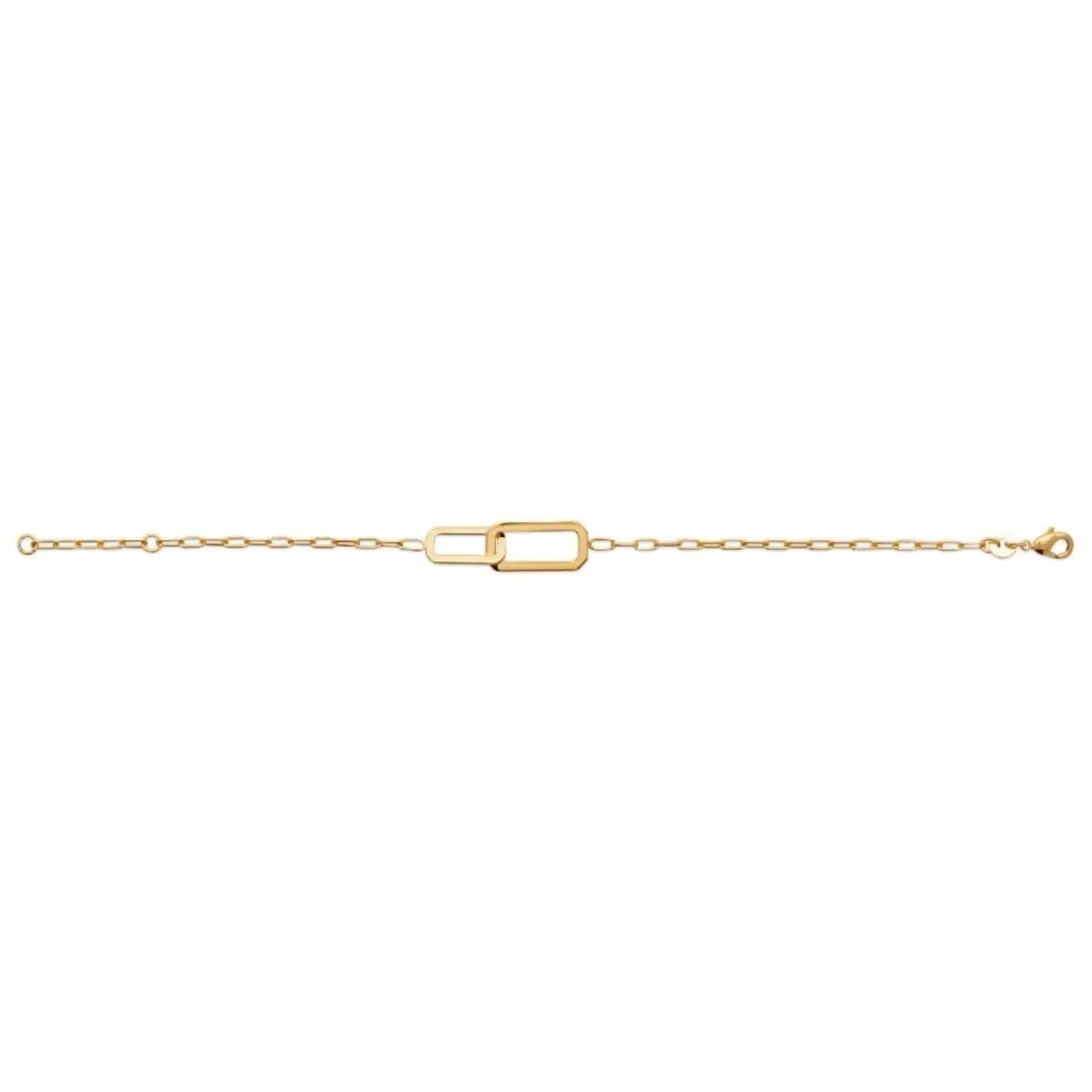 Maison de la Bijouterie Bracelet femme plaqué or double maillons rectangulaire UYZV3UZV | Femme Bracelet