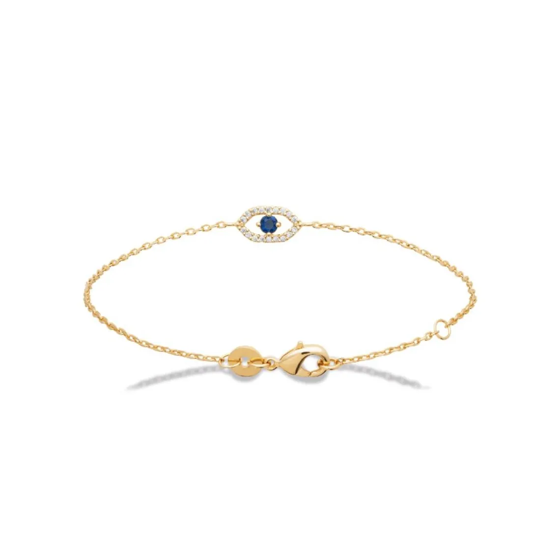 Maison de la Bijouterie Bracelet femme plaqué or œil pierre bleue UW3U5VZV | Femme Bracelet