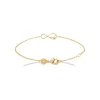 Maison de la Bijouterie Bracelet femme plaqué or infinity serti clos UW3UUWZV | Femme Bracelet