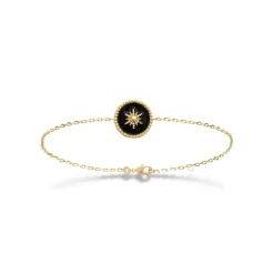 Maison de la Bijouterie Bracelet femme plaqué or laque noir - UYZ6W3ZV | Femme Bracelet