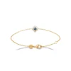 Maison de la Bijouterie Bracelet femme plaqué or oxydes et pierre bleue UW3UV5ZV | Femme Bracelet