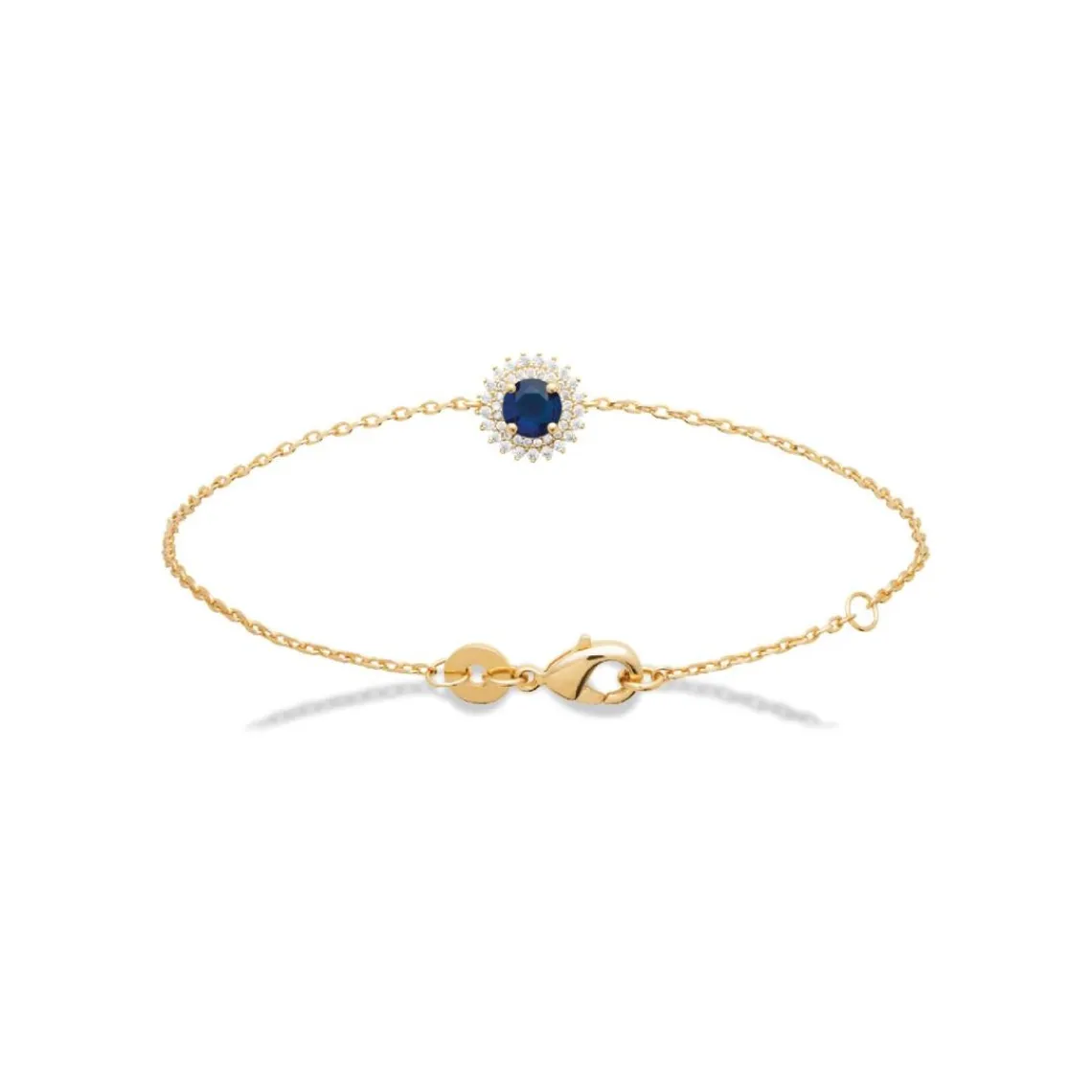 Maison de la Bijouterie Bracelet femme plaqué or oxyde et pierre bleue UW3UVZZV | Femme Bracelet