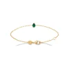 Maison de la Bijouterie Bracelet femme plaqué or oxyde verte UW3UW6ZV | Femme Bracelet