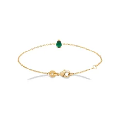Maison de la Bijouterie Bracelet femme plaqué or oxyde verte UW3UW6ZV | Femme Bracelet