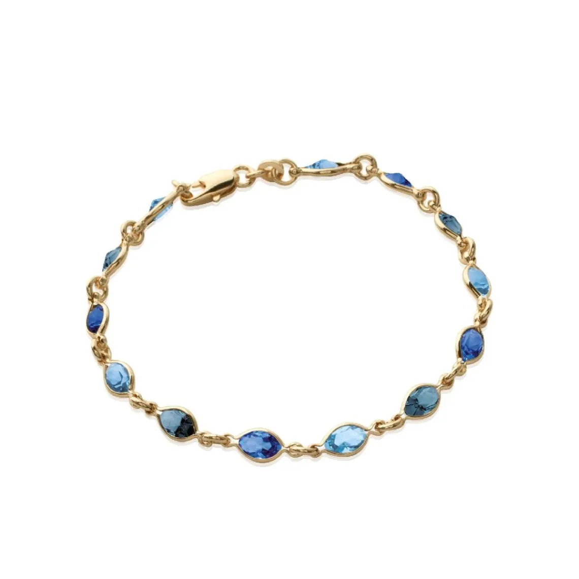 Maison de la Bijouterie Bracelet Femmeplaqué or pierres bleues cristal YVV0VZZV | Femme Bracelet