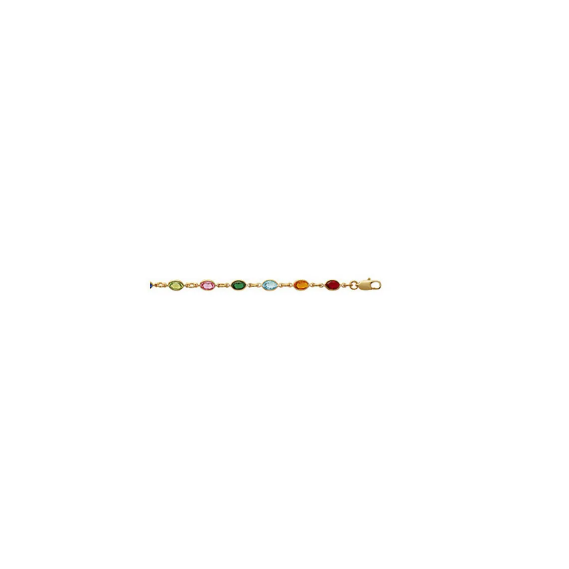 Maison de la Bijouterie Bracelet Femmeplaqué or pierres bleues cristal YVV0VZZV | Femme Bracelet