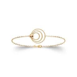 Maison de la Bijouterie Bracelet femme plaqué or triple rond UYZ6Y6ZV | Femme Bracelet