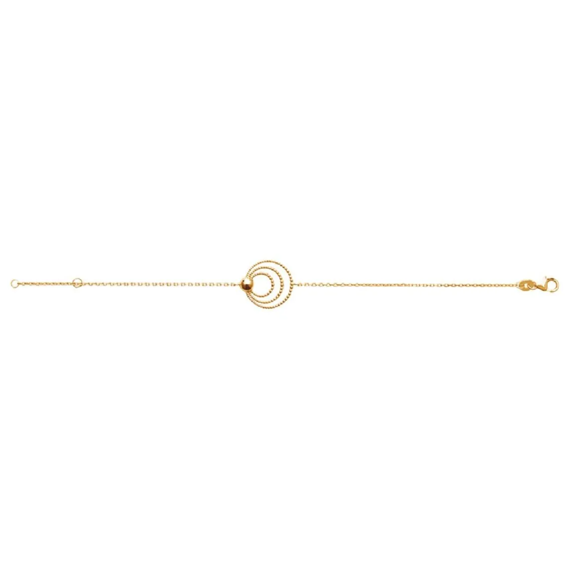 Maison de la Bijouterie Bracelet femme plaqué or triple rond UYZ6Y6ZV | Femme Bracelet