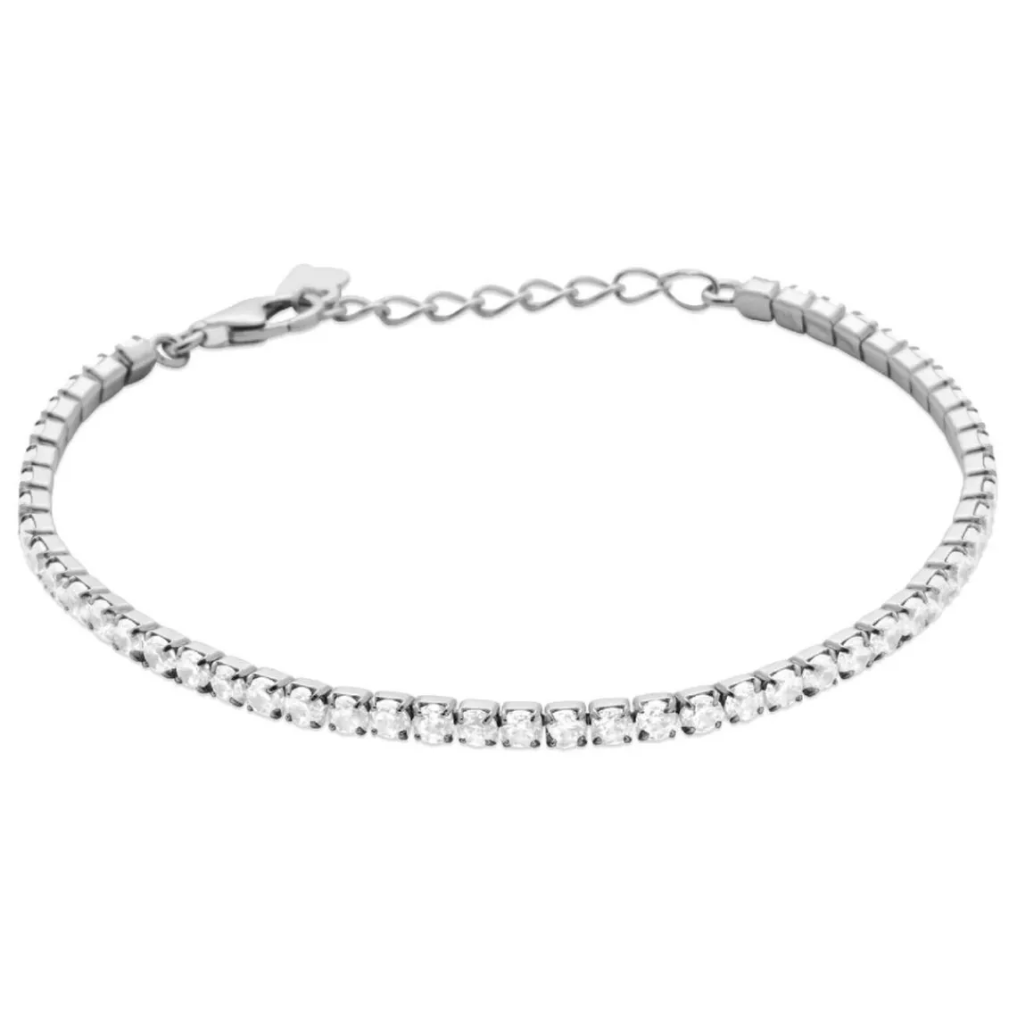 Maison de la Bijouterie Bracelet femme rivière argent rhodié blanc serti griffe - VW306VZV | Femme Bracelet