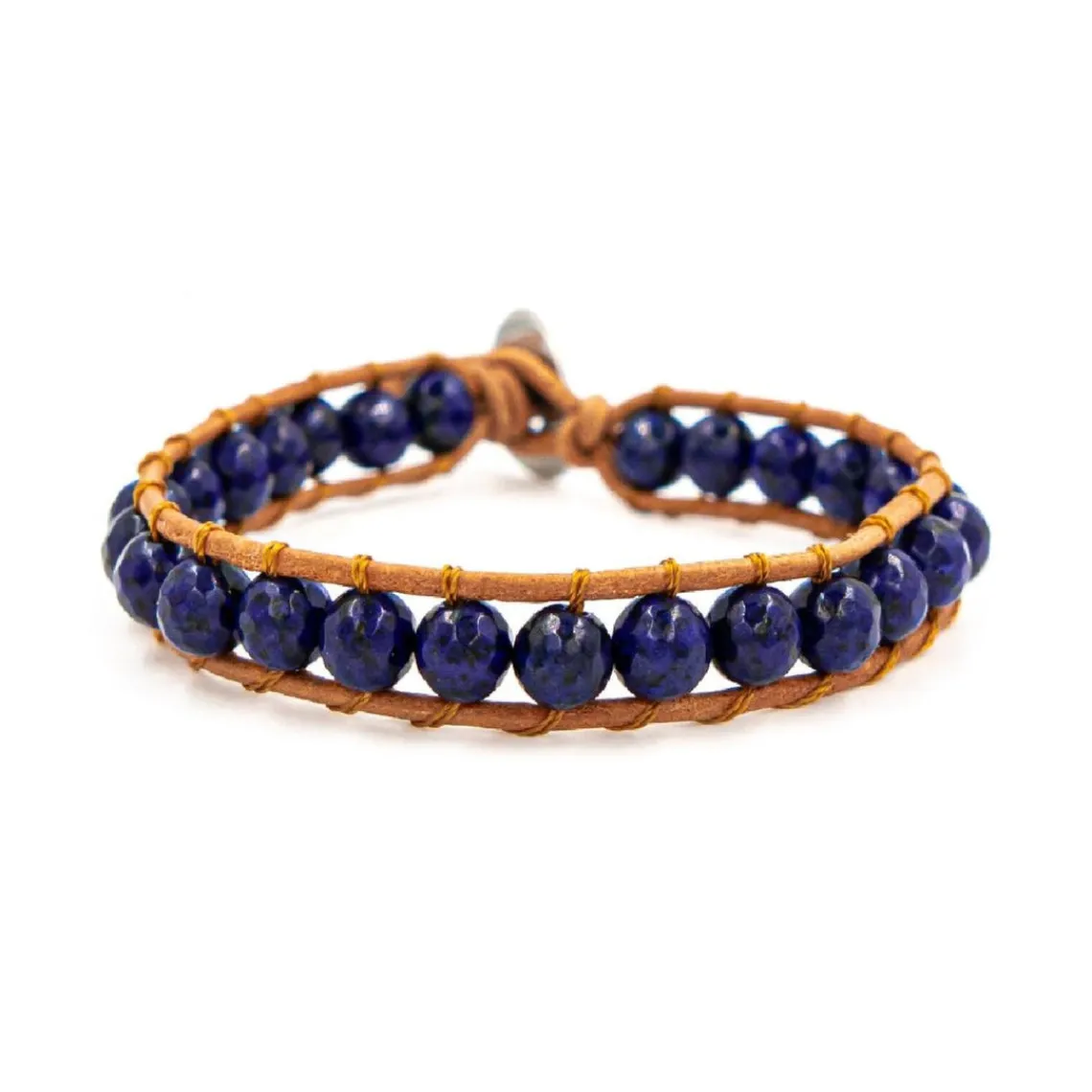Sloya Bracelet Femme Lapis-lazuli et cuir | Femme Bracelet