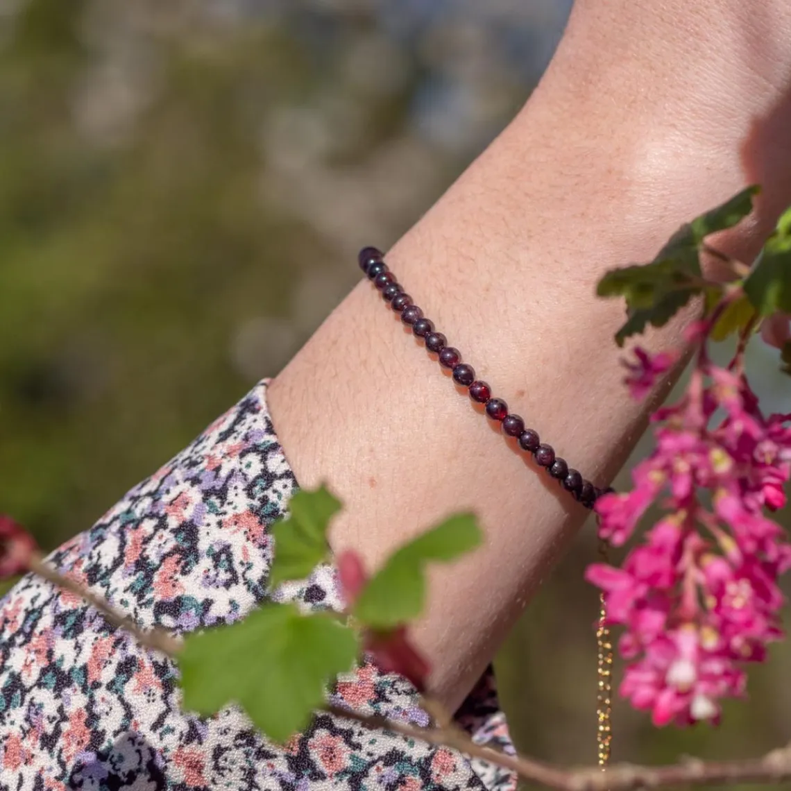 Sloya Bracelet Femme Serena en pierres Grenat | Femme Bracelet