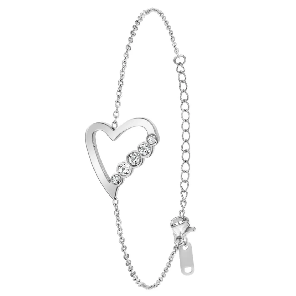 So Charm Bijoux Bracelet Femme So Charm - B4177-ARGENT - Bracelet Coeur Argenté | Femme Bracelet