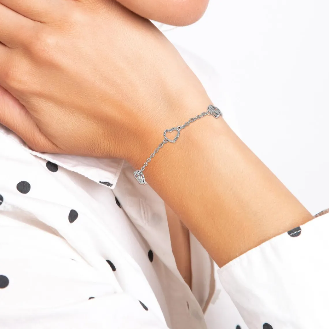 So Charm Bijoux Bracelet Femme So Charm - B2975-ARGENT - Bracelet Coeur Argenté | Femme Bracelet