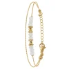So Charm Bijoux Bracelet Femme So Charm - B4174-BLANC - Bracelet Mode Doré | Femme Bracelet