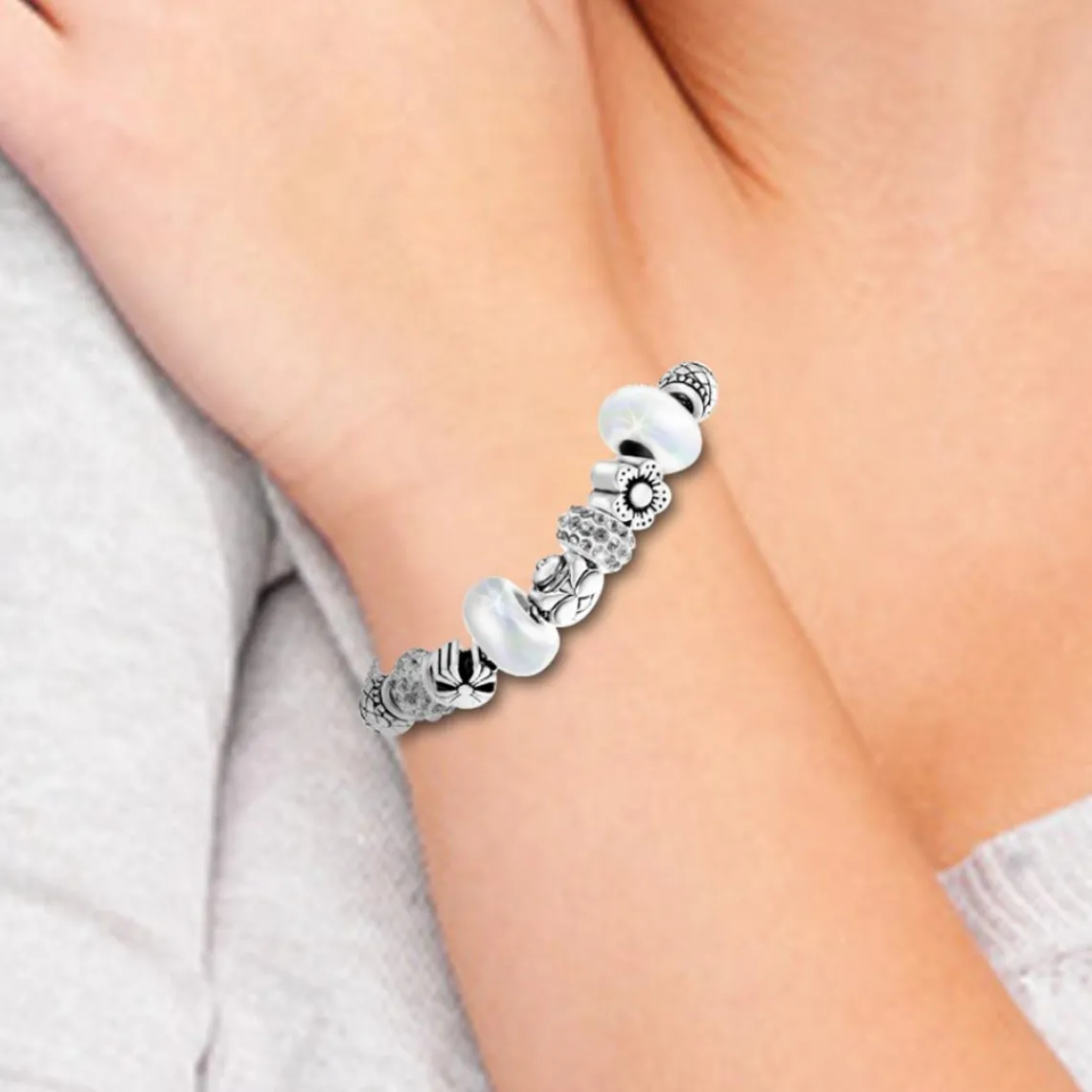 So Charm Bijoux Bracelet Femme So Charm - B1144-BLANC - Bracelet Perle Blanc | Femme Bracelet