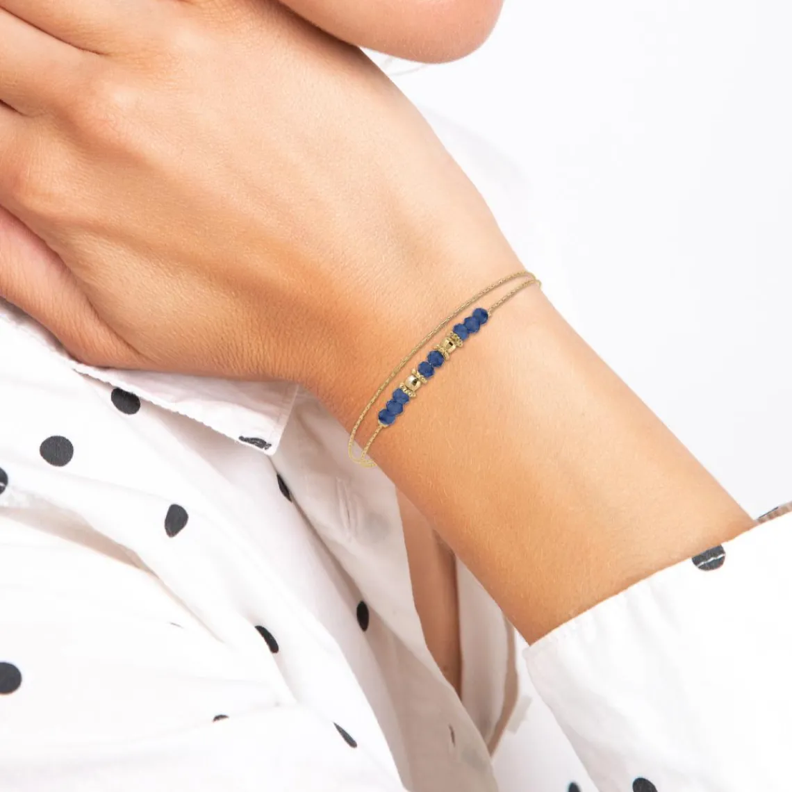 So Charm Bijoux Bracelet Femme So Charm - B4174-BLEU - Bracelet Mode Doré | Femme Bracelet