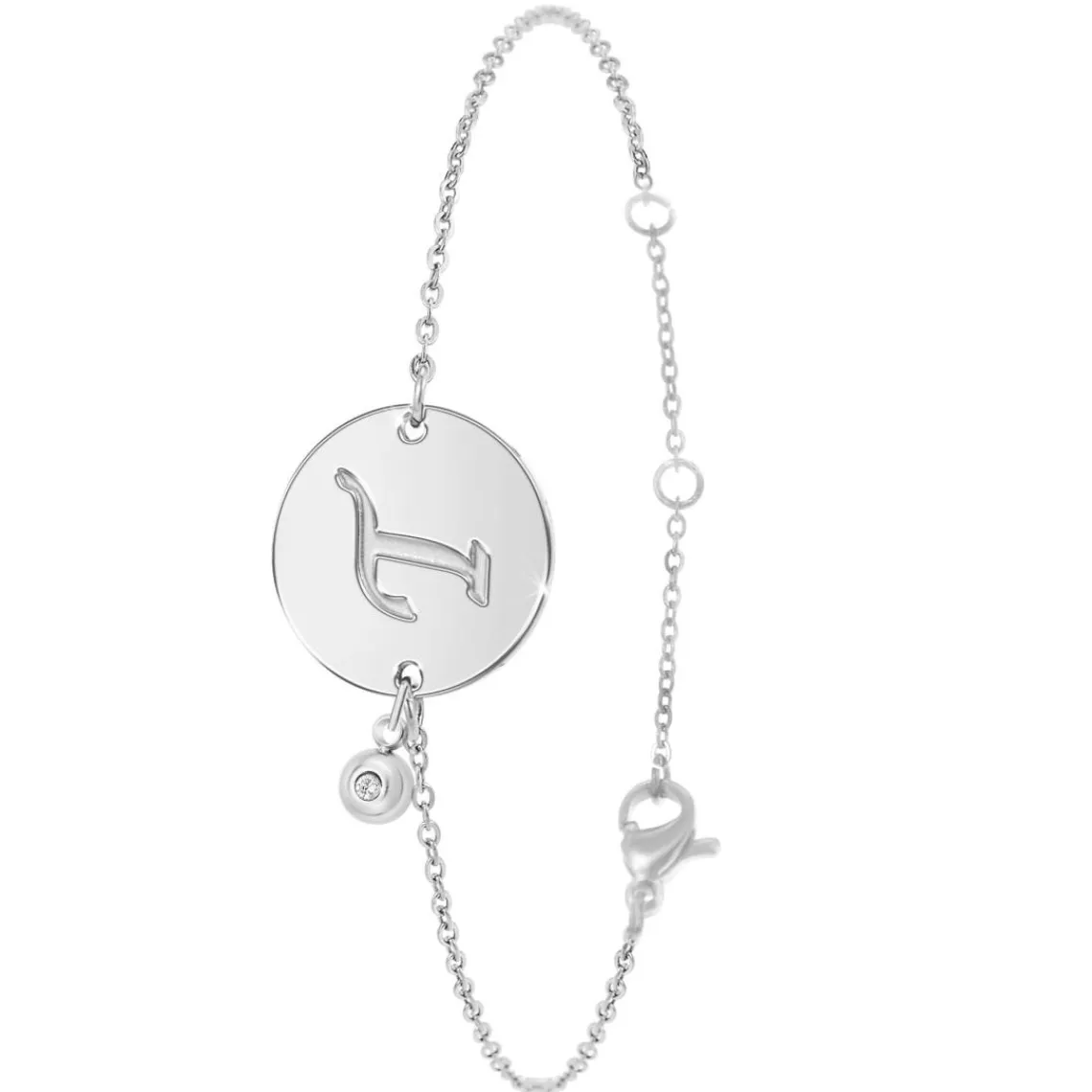 So Charm Bijoux Bracelet Femme So Charm - BD2281-ARGENT-T-DIAMANT - Bracelet Initial Argenté | Femme Bracelet