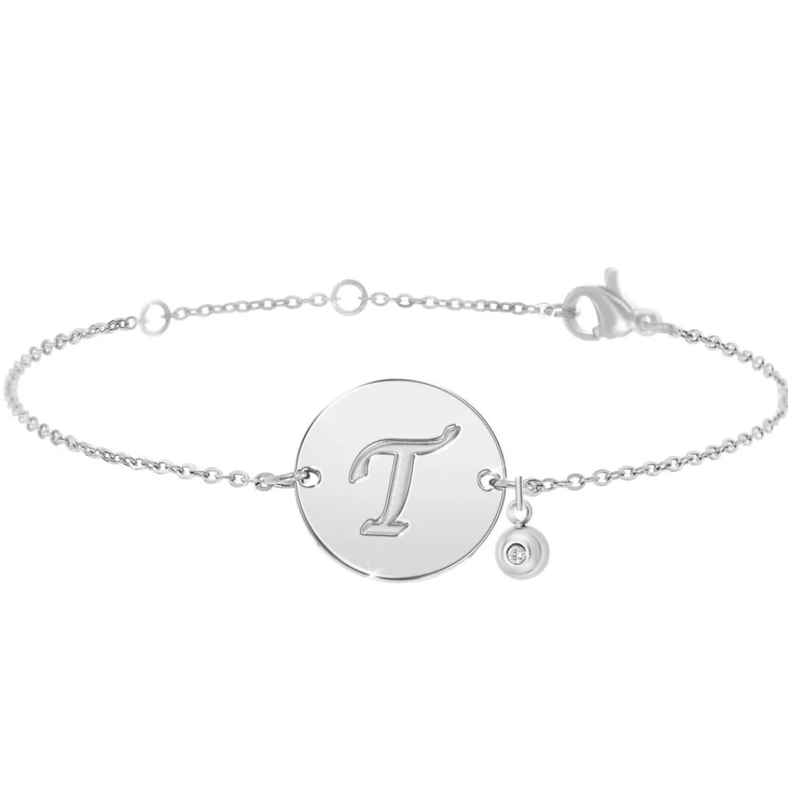 So Charm Bijoux Bracelet Femme So Charm - BD2281-ARGENT-T-DIAMANT - Bracelet Initial Argenté | Femme Bracelet