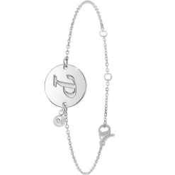 So Charm Bijoux Bracelet Femme So Charm - BD2281-ARGENT-P-DIAMANT - Bracelet Initial Argenté | Femme Bracelet