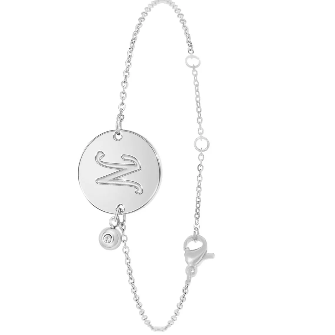 So Charm Bijoux Bracelet Femme So Charm - BD2281-ARGENT-N-DIAMANT - Bracelet Initial Argenté | Femme Bracelet