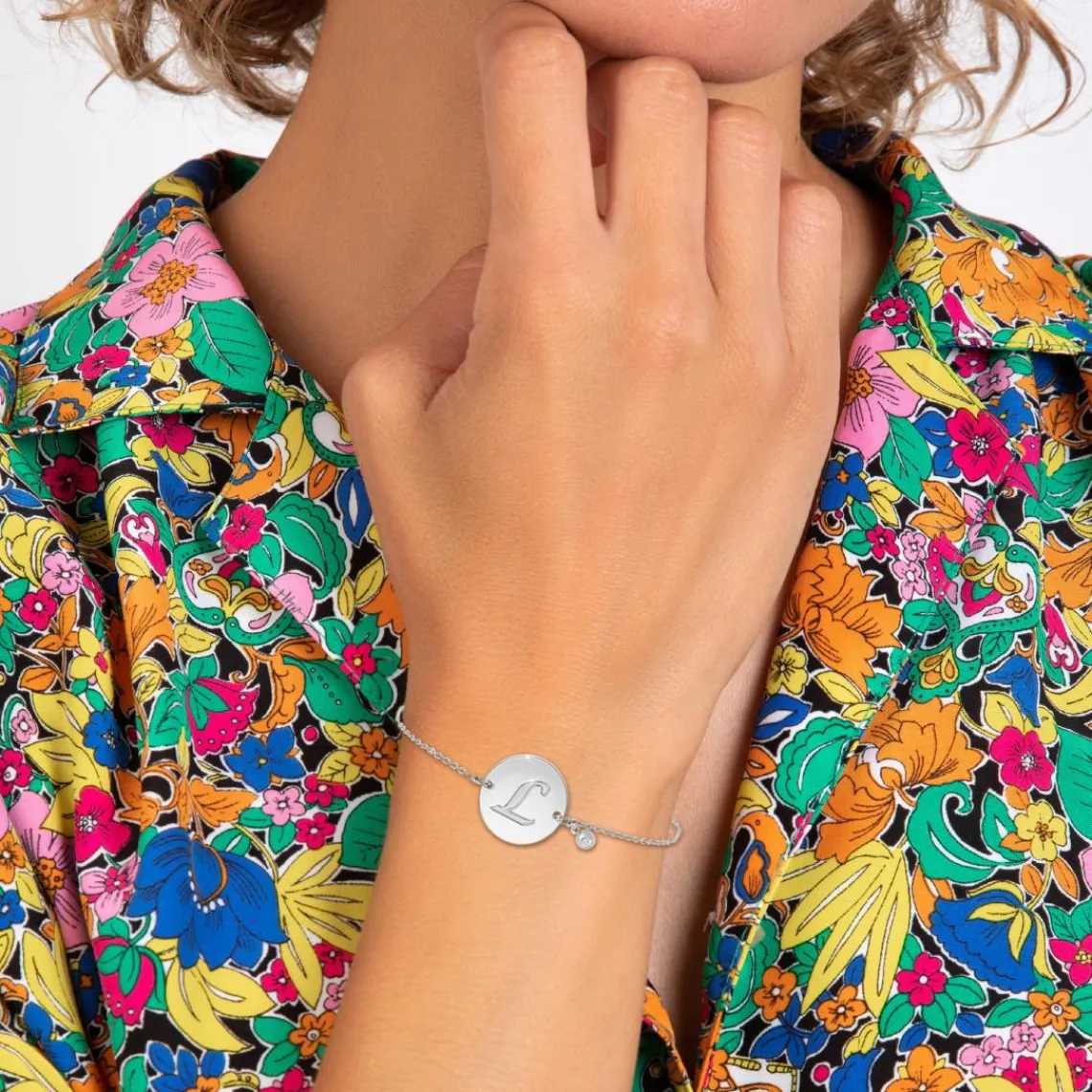 So Charm Bijoux Bracelet Femme So Charm - BD2281-ARGENT-L-DIAMANT - Bracelet Initial Argenté | Femme Bracelet