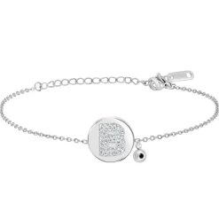 So Charm Bijoux Bracelet Femme So Charm - BD2693-ARGENT-B-DIAMANT - Bracelet Argenté Lettre | Femme Bracelet