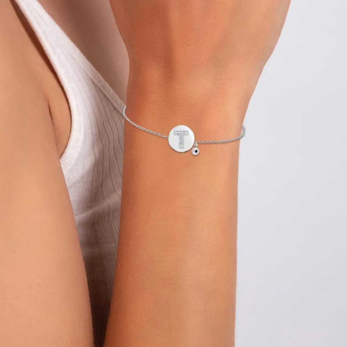 So Charm Bijoux Bracelet Femme So Charm - BD2693-ARGENT-T-DIAMANT - Bracelet Argenté Lettre | Femme Bracelet