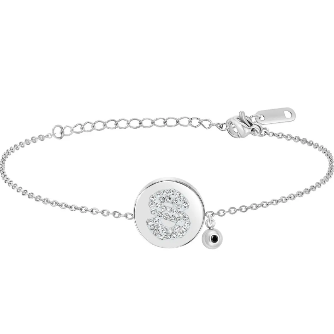 So Charm Bijoux Bracelet Femme So Charm - BD2693-ARGENT-S-DIAMANT - Bracelet Argenté Lettre | Femme Bracelet