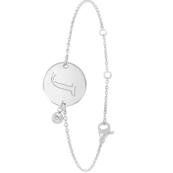 So Charm Bijoux Bracelet Femme So Charm - BD2281-ARGENT-J-DIAMANT - Bracelet Initial Argenté | Femme Bracelet