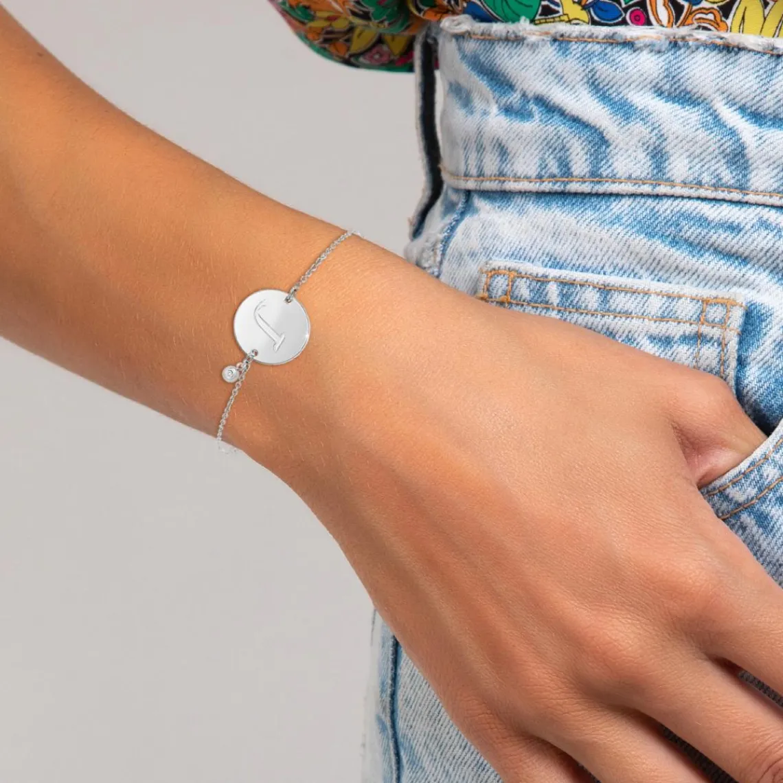 So Charm Bijoux Bracelet Femme So Charm - BD2281-ARGENT-J-DIAMANT - Bracelet Initial Argenté | Femme Bracelet