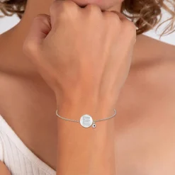 So Charm Bijoux Bracelet Femme So Charm - BD2693-ARGENT-E-DIAMANT - Bracelet Argenté Lettre | Femme Bracelet