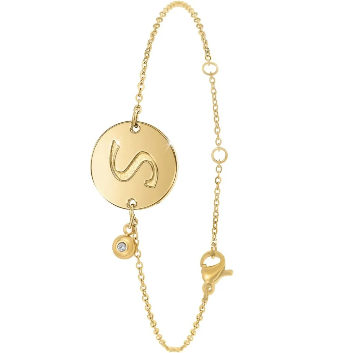 So Charm Bijoux Bracelet Femme So Charm - BD2281-DORE-S-DIAMANT - Bracelet Initial Doré | Femme Bracelet
