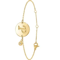So Charm Bijoux Bracelet Femme So Charm - BD2281-DORE-P-DIAMANT - Bracelet Initial Doré | Femme Bracelet