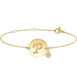 So Charm Bijoux Bracelet Femme So Charm - BD2281-DORE-P-DIAMANT - Bracelet Initial Doré | Femme Bracelet