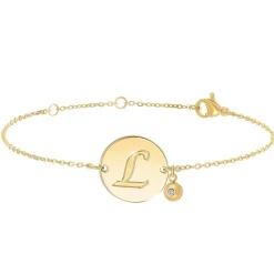So Charm Bijoux Bracelet Femme So Charm - BD2281-DORE-L-DIAMANT - Bracelet Initial Doré | Femme Bracelet