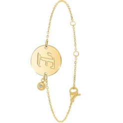 So Charm Bijoux Bracelet Femme So Charm - BD2281-DORE-E-DIAMANT - Bracelet Initial Doré | Femme Bracelet