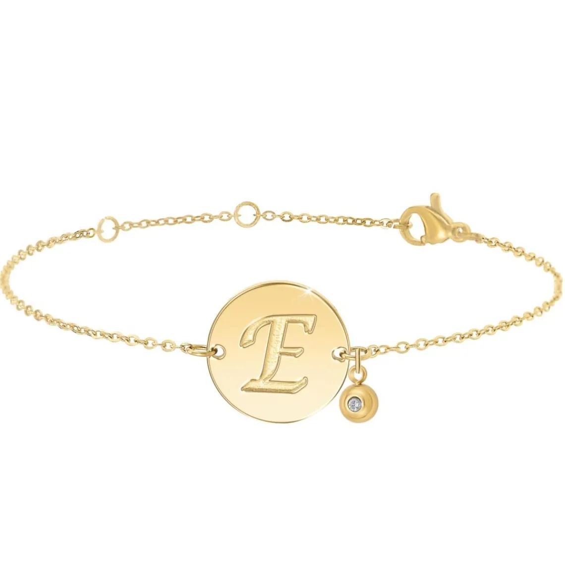 So Charm Bijoux Bracelet Femme So Charm - BD2281-DORE-E-DIAMANT - Bracelet Initial Doré | Femme Bracelet