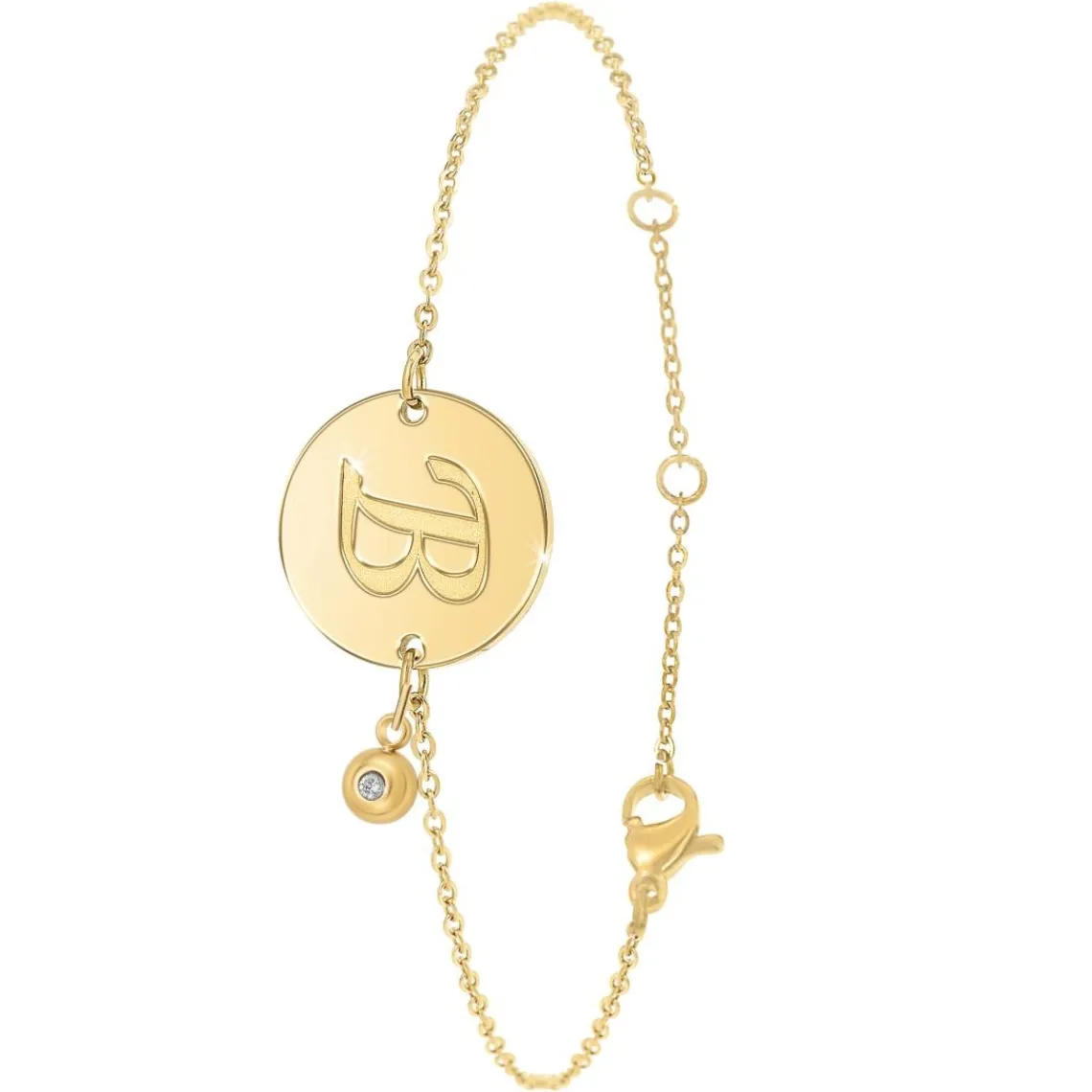 So Charm Bijoux Bracelet Femme So Charm - BD2281-DORE-B-DIAMANT - Bracelet Initial Doré | Femme Bracelet