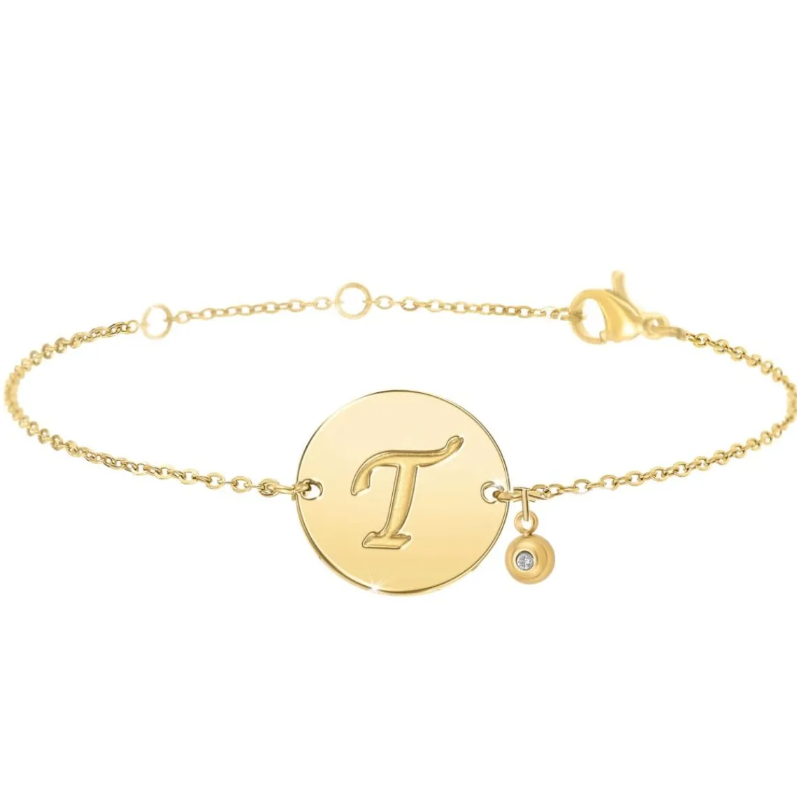 So Charm Bijoux Bracelet Femme So Charm - BD2281-DORE-T-DIAMANT - Bracelet Initial Doré | Femme Bracelet