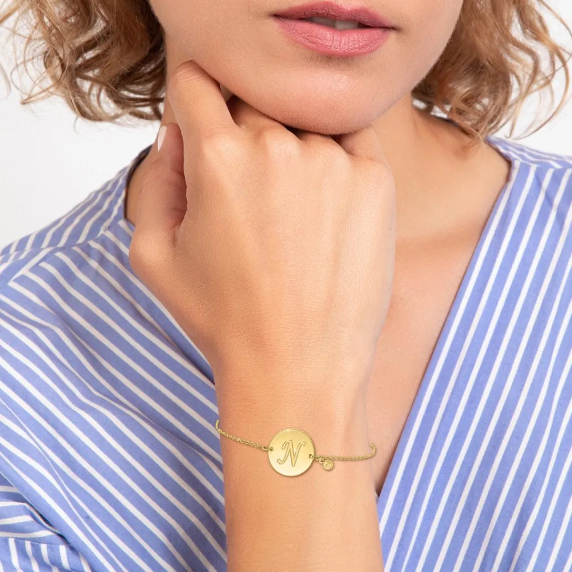 So Charm Bijoux Bracelet Femme So Charm - BD2281-DORE-N-DIAMANT - Bracelet Initial Doré | Femme Bracelet