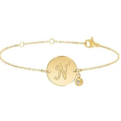 So Charm Bijoux Bracelet Femme So Charm - BD2281-DORE-N-DIAMANT - Bracelet Initial Doré | Femme Bracelet