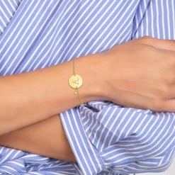 So Charm Bijoux Bracelet Femme So Charm - BD2281-DORE-V-DIAMANT - Bracelet Initial Doré | Femme Bracelet