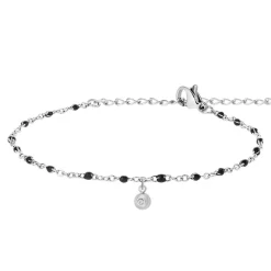 So Charm Bijoux Bracelet Femme So Charm - BD2381-NOIR-DIAMANT - Bracelet Mode Argenté | Femme Bracelet