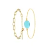 So Charm Bijoux Bracelet Femme So Charm - B2369-DORE+B2492-TURQUOISE - Bracelet Mode Doré | Femme Bracelet