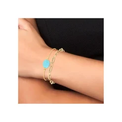 So Charm Bijoux Bracelet Femme So Charm - B2369-DORE+B2492-TURQUOISE - Bracelet Mode Doré | Femme Bracelet