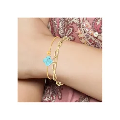 So Charm Bijoux Bracelet Femme So Charm - B2369-DORE+B2493-TURQUOISE - Bracelet Mode Doré | Femme Bracelet