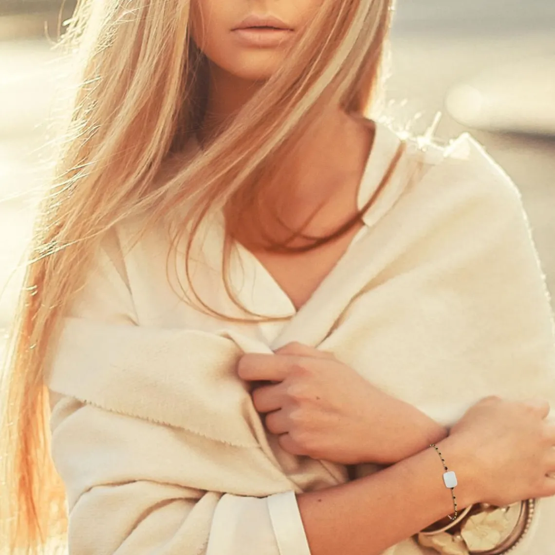 So Charm Bijoux Bracelet Femme So Charm - B4275-DORE-QUARTZBLANC - Bracelet Mode Doré | Femme Bracelet