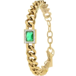 So Charm Bijoux Bracelet Femme So Charm - B3216-DORE-VERT - Bracelet Mode Doré | Femme Bracelet