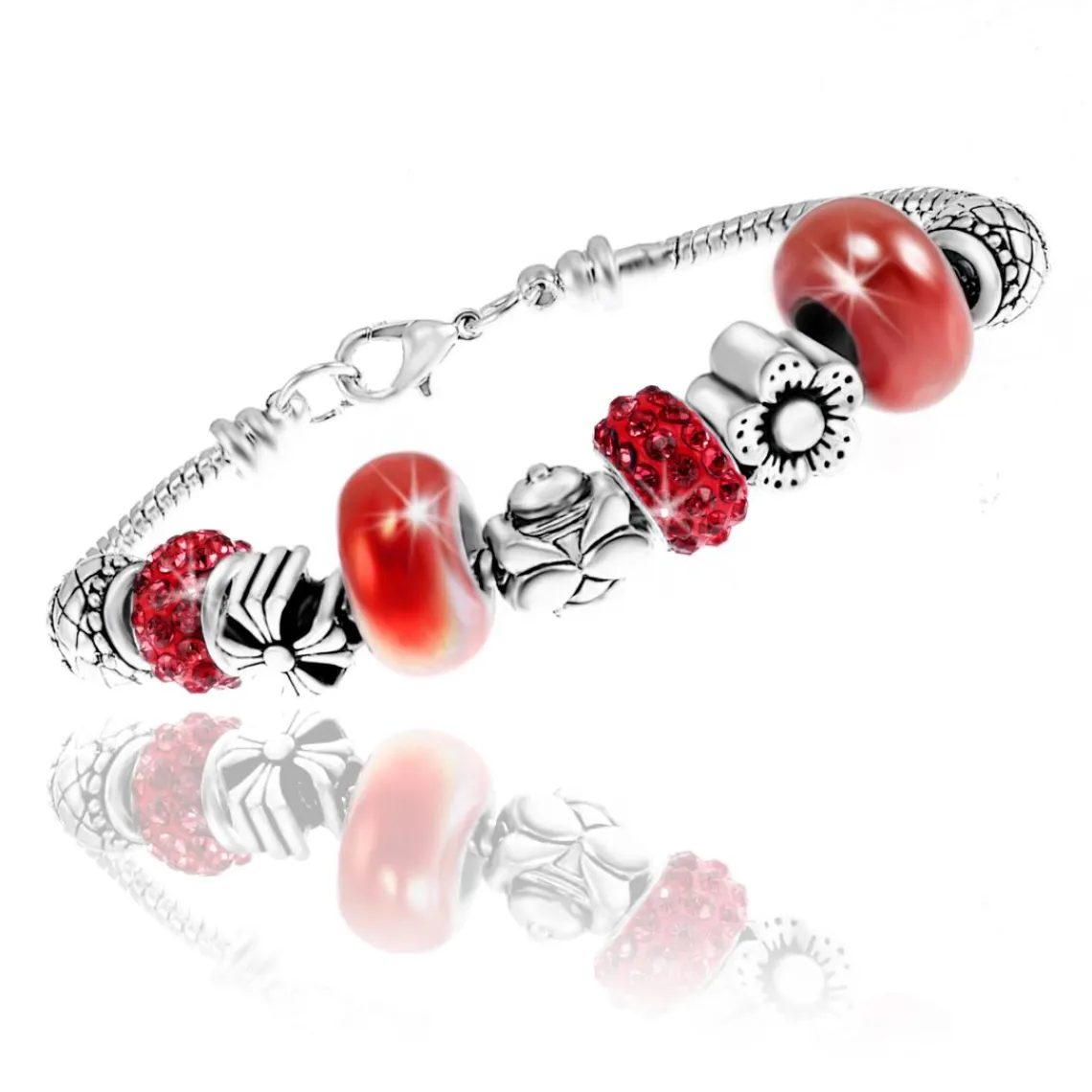 So Charm Bijoux Bracelet Femme So Charm - B1144-ROUGE - Bracelet Perle Rouge | Femme Bracelet