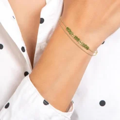 So Charm Bijoux Bracelet Femme So Charm - B4174-VERT - Bracelet Mode Doré | Femme Bracelet